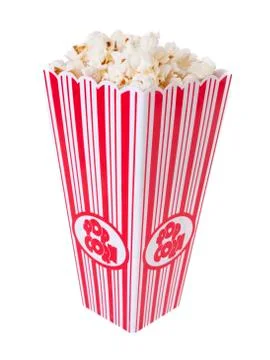 Pop Corn container isolated on white background Stock Photos