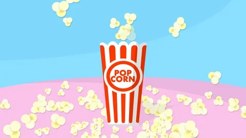 Pop-corn explosion animation Stock Footage 119515242