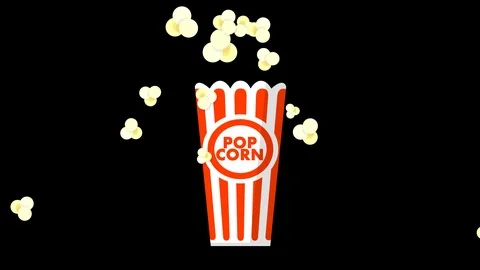 Pop-corn explosion animation Stock Footage