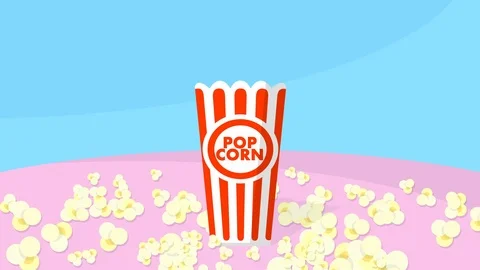 Pop-corn explosion animation Video stock 119517245