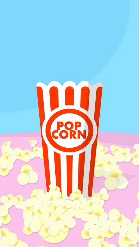 Pop-corn explosion animation Video stock 119517279