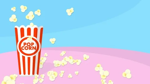 Pop-corn explosion animation Video stock 119517421