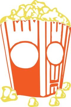 Pop corn icon on white background Stock Illustration