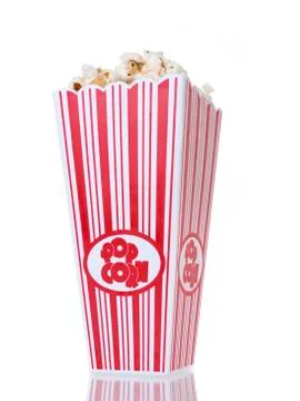 Pop Corn isolated on white background Stock Photos