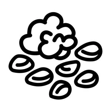 Pop corn kernels vector icon illustration Stock Illustration