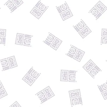 Pop corn machine glyph vector seamless pattern Stockillustratie