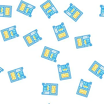 Pop corn machine vector seamless pattern 스톡 일러스트