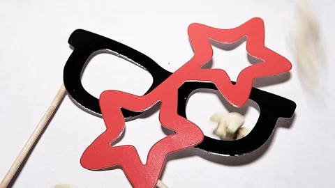 Pop corn paper mask background nobody hd footage Stock Footage 106091165