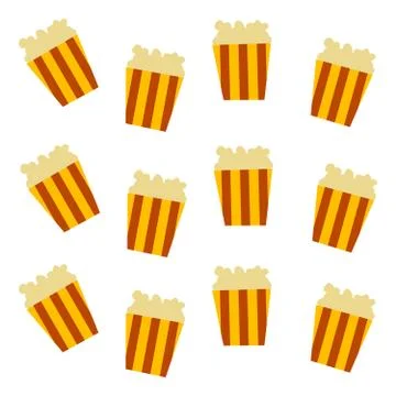 Pop corn pattern Stock Illustration