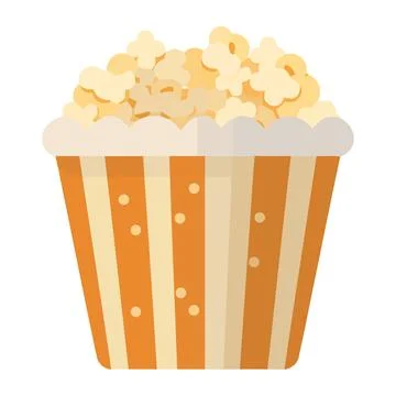 Pop corn in pot icon Stock Illustration