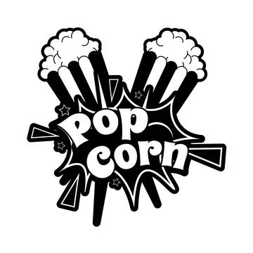 Pop corn vector design template Illustrazione stock