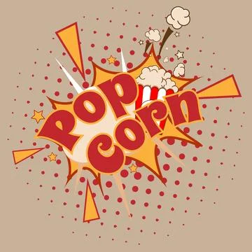Pop corn vector design template Illustrazione stock