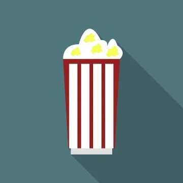 Pop corn vector flat design Stock Illustration