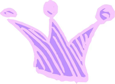 POP Cute crown scribble drawn by a child Stock Illustration