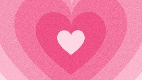 Pop Cute Heart Pattern Pink Wallpaper Illustrazione stock