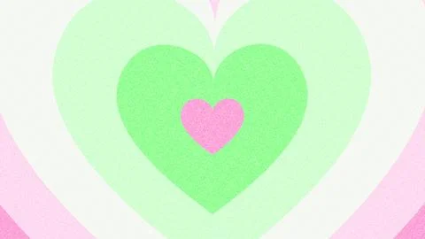 Pop Cute Heart Pattern Pink Yellow Green Wallpaper Illustrazione stock