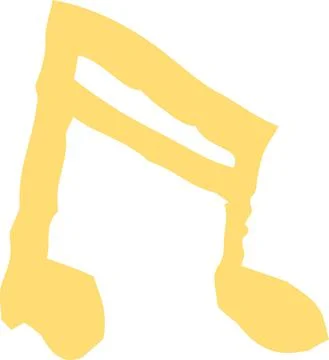 POP Cute musical note scribbles drawn by children Stock Illustration