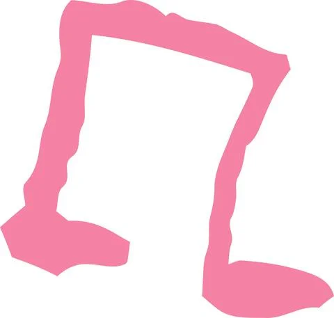 POP Cute musical note scribbles drawn by children Stock Illustration