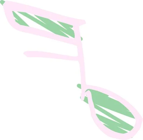 POP Cute musical note scribbles drawn by children 스톡 일러스트