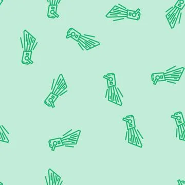 Pop disco party line vector seamless pattern Stock Illustration