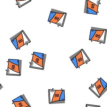 Pop up display exhibition vector seamless pattern Stock Illustration