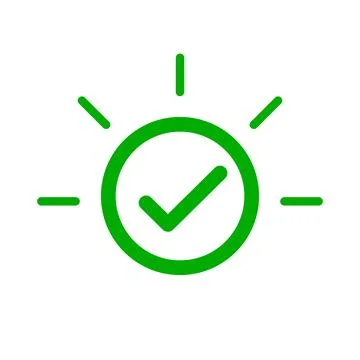 Pop emphasized check box. Completion and approval. Vector. Stock Illustration