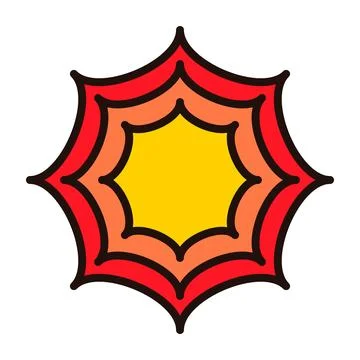 Pop explosion icon. Bombing. Vector. Stock Illustration