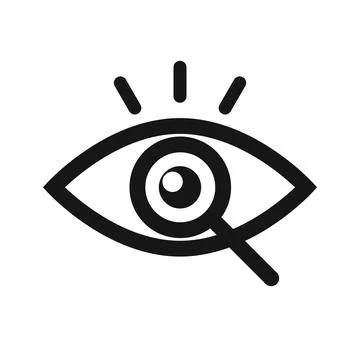 Pop eyesight test icon. Vector. Illustration