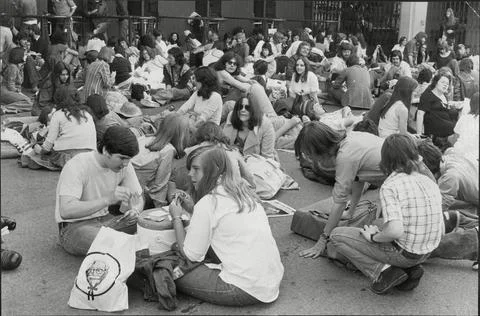 Pop Fans Queue Out On The Steps Of Wembley Stadium For Tickets To The Concert By Stock Photos