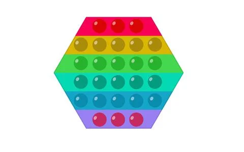 Pop Fidget Toy Push bubble stress relief popit Stock Illustration
