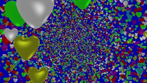 Pop Hearts Stock-Footage 75540793