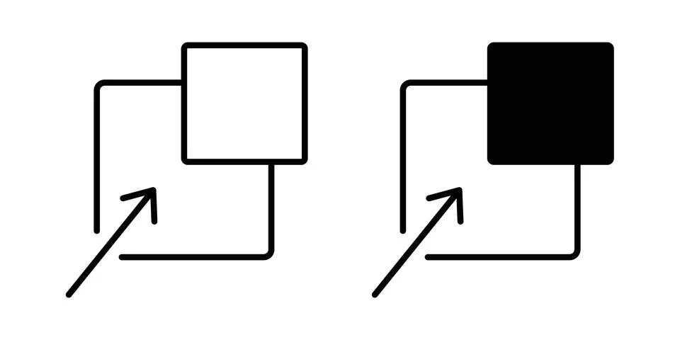 Pop up icon graphic element. web icon set 库存插图