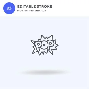 Pop icon vector, filled flat sign, solid pictogram isolated on white, logo il 库存插图