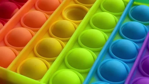 Pop it. Close Up Shot. New antistress and trendy toy for children and adult. 4k 스톡 동영상 155761205