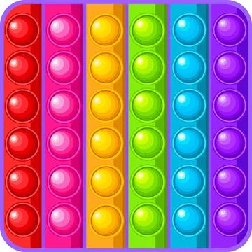 Pop it popit is a fidget children's sensory toy in the form of a square. Stock Illustration