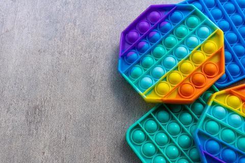 Pop it. Simple Dimple. New sensory anti-stress silicone toy. Stock Photos