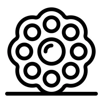 Pop it toy with eight bubbles and a central button resting on a surface イラスト素材