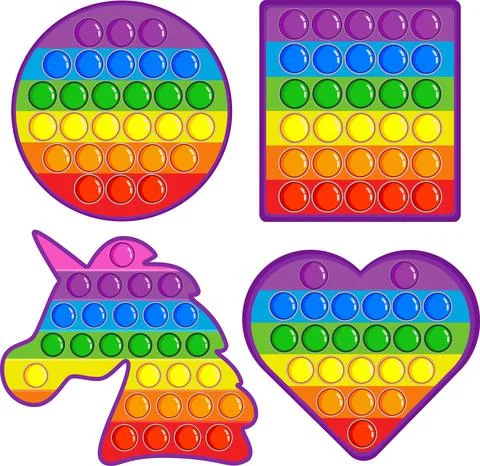 Pop it, unicorn Stock Illustration