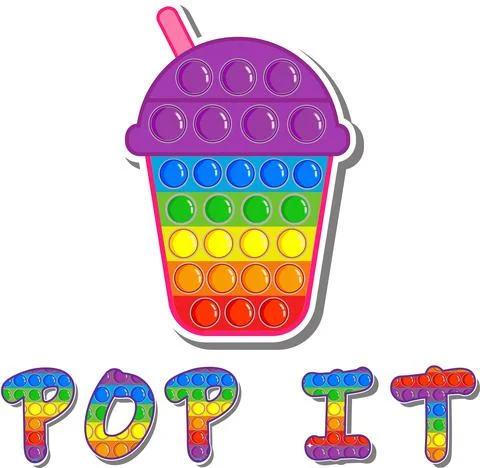 Pop it. Vector illustration isolated on a white background. Illustrazione stock