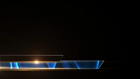 Pop Up Lower Third Blue Stock Footage 95191278