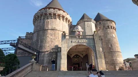 POP MART store at Ba Na Hills French Village in Da Nang, Vietnam Video stock 341779368