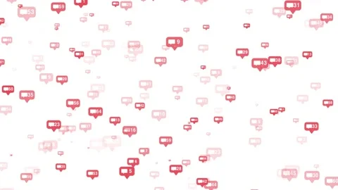 Pop-up message box. Animation. Abstract animation of social media reaction Stock Footage 163669907