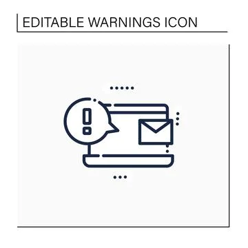 Pop up messages line icon 스톡 일러스트