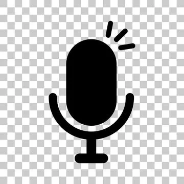 Pop microphone icon. Vector with transparent background. Stock Illustration