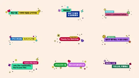 Pop Multilingual Lower Thirds Pack | Global UI Title Set Stock After Effects