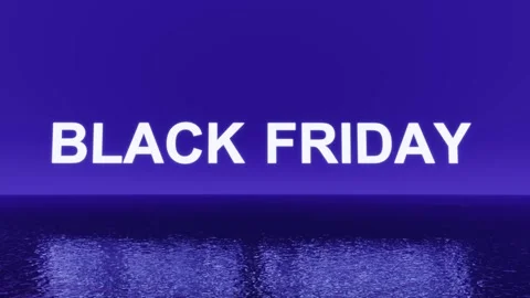 A pop-up neon splash screen featuring the words: Black Friday. Stock Footage 289653454
