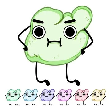 Pop popcorn character cartoon vector graphic Stock Illustration