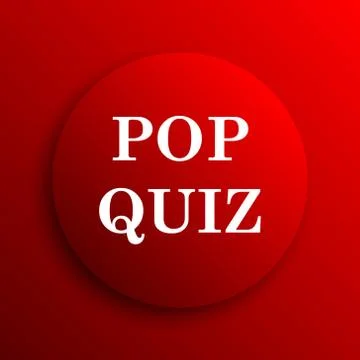 Pop quiz icon. Internet button on white background.. Ilustração Stock