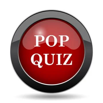 Pop quiz icon. Internet button on white background.. Ilustração Stock