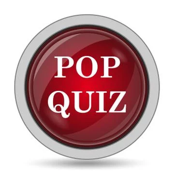 Pop quiz icon. Internet button on white background.. Ilustração Stock
